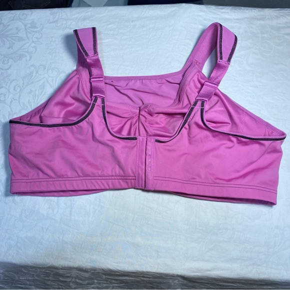 New Glamorise 46DD Bra High Impact Sports Bra Elite Performance Pink Underwire - Picture 13 of 16